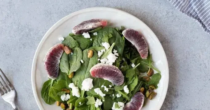 Spring Mix Salad with Feta and Blood Oranges